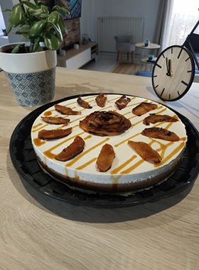 Cheesecake onctueux spéculoos pommes