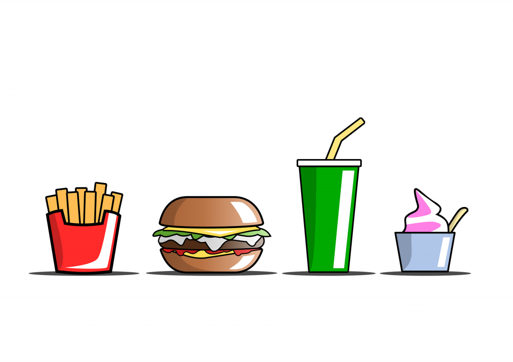 alimentation de fast food qui n'est pas saine